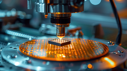 microelectronics production of a chip